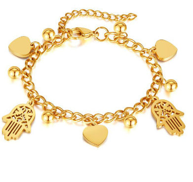 Personalized High-end Stainless Steel Heart-shaped Bracelet