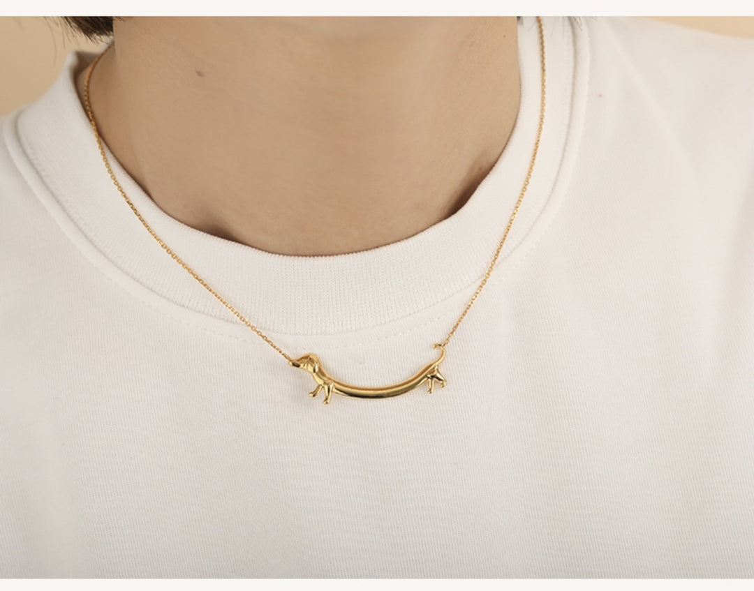 Women's Fashion Creative Niche Sausage Dog Cute Necklace