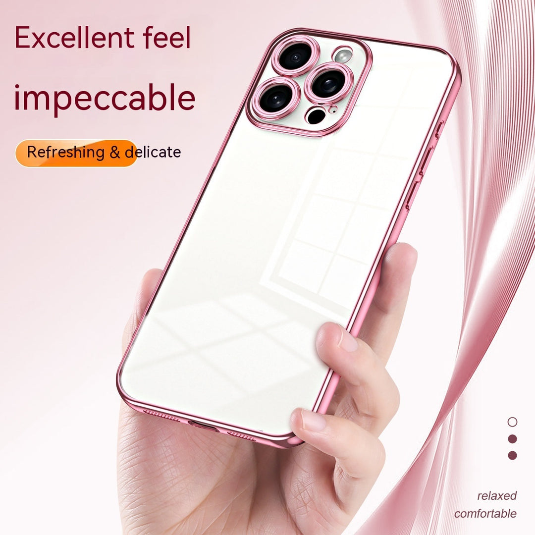 Electroplating Phone Case Transparent Drop-resistant