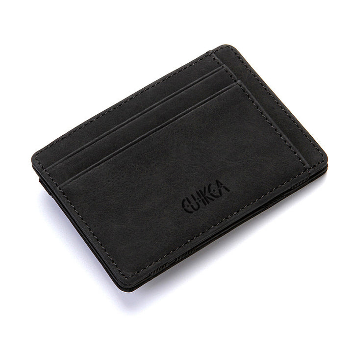 Flip Wallet Men Men Magic Portofel Polyuretan Card Suport