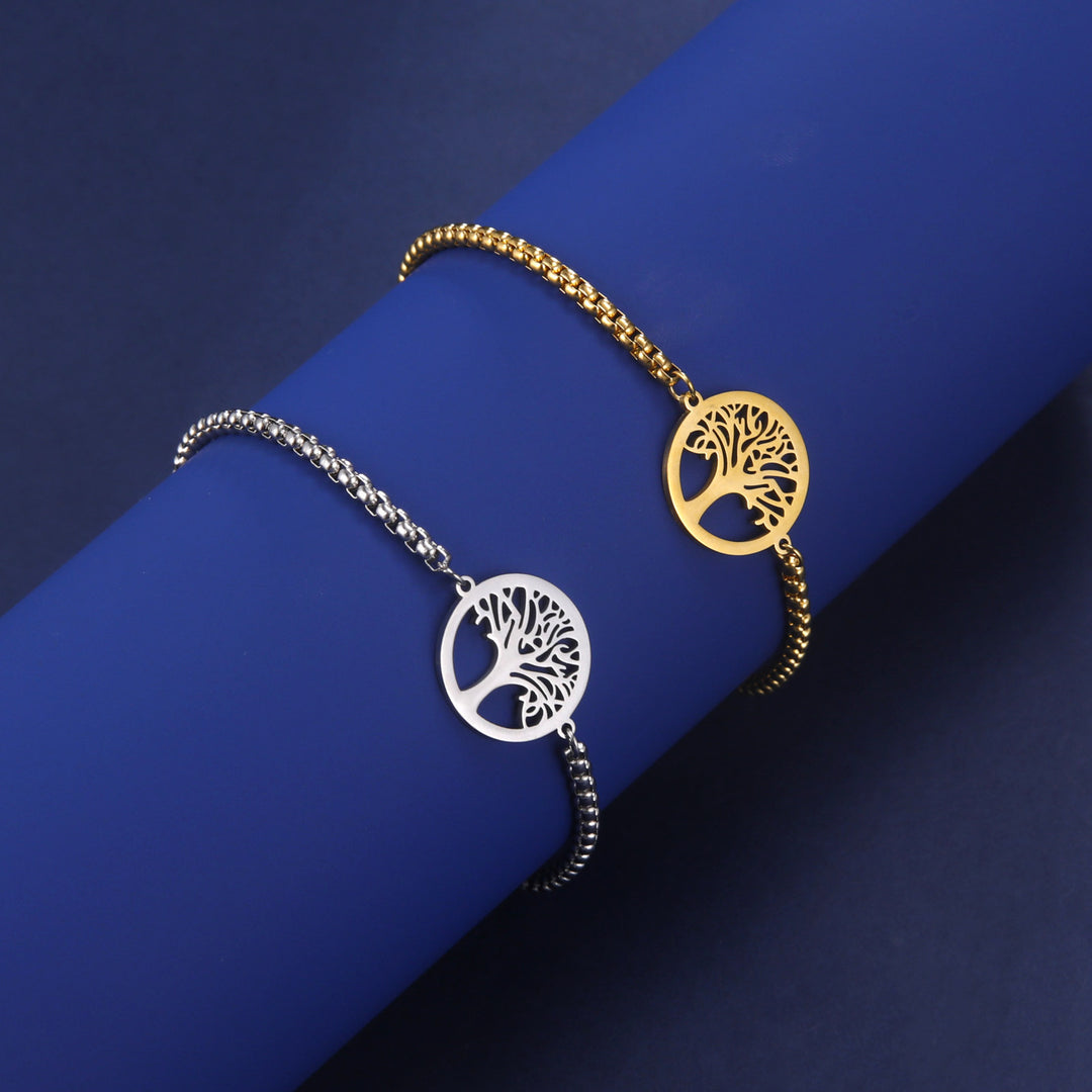 Style Hollow Life Tree Pendant Bracelet