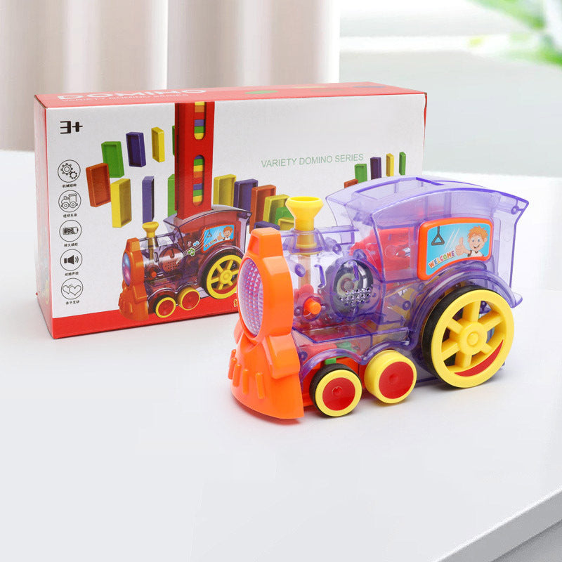 DOMINO TRAIN JOYS TOY JOYS PUZZLE A MAȘTE ELIBERARE AUTOMATĂ LICENȚIE LICENȚIE ELECTRIC BLOCELE