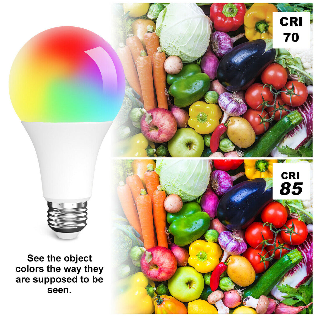 Bec LED 15W RGB SMART SMARTAMESS DIMMABLE LAMPĂ DE Culoare Schimbare Culoare Smart WiFi Bulb LED multicolor pentru Alexa