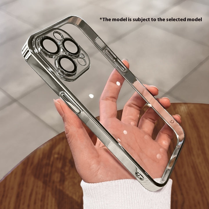 Aplicabil pentru carcasa telefonică iPhone15 electroplată TPU Cover soft Rezistent transparent pentru picături