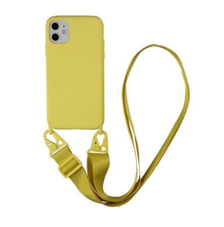 Compatible With Apple ,  Simple Solid Color Suitable For Back Mobile Phone Case Messenger Strap Shoulder Strap Lanyard