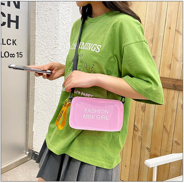 Transparent Square Fashion Trend Jelly Single Shoulder Diagonal Cross Bag