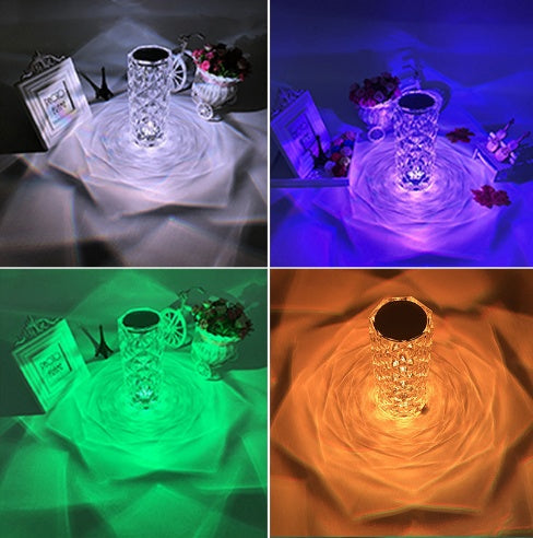 Lampa creativă de masă cu diamante de cristal reîncărcabil noptieră pentru dormitor acrilic acrilic