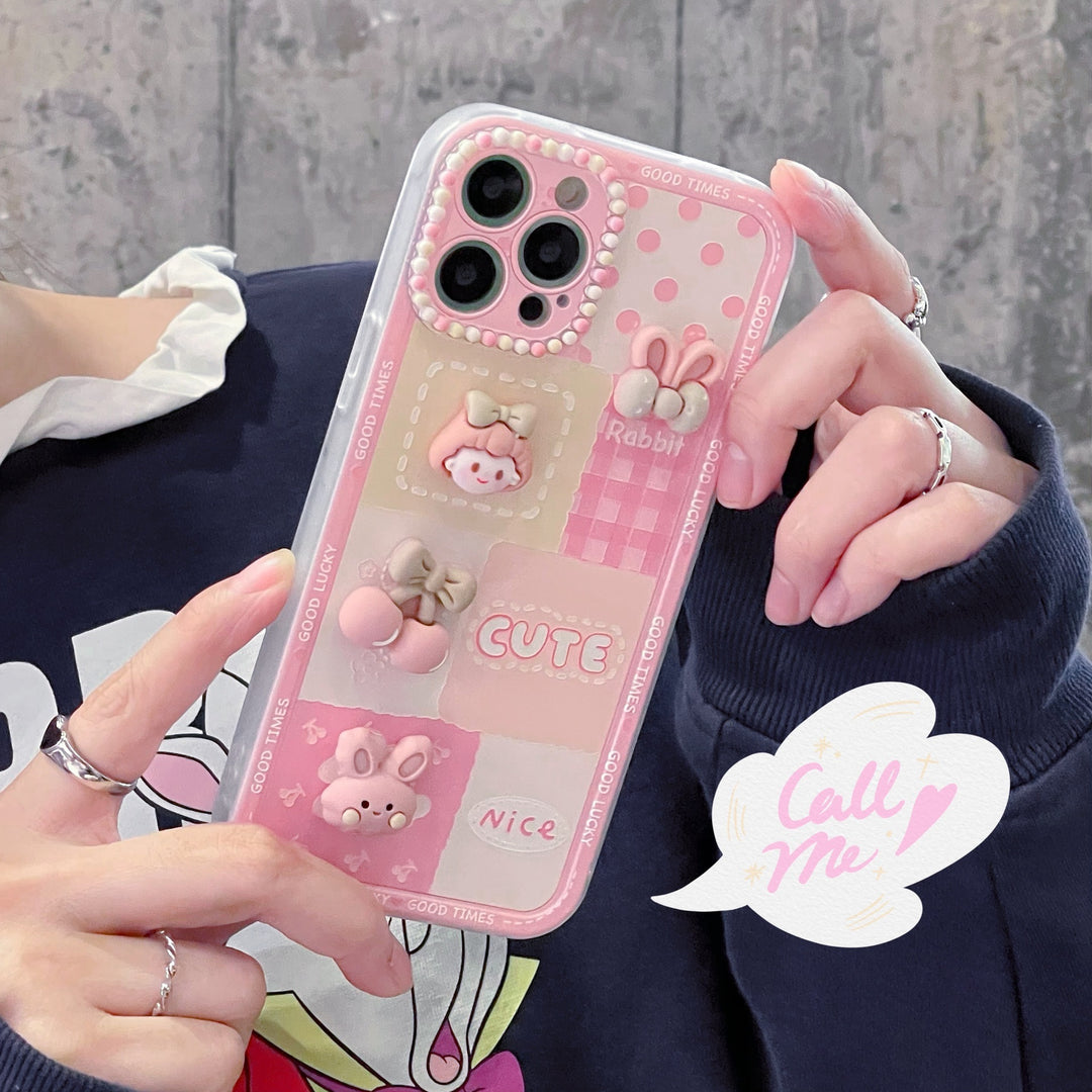 Suitable For Three-dimensional Girl Mobile Phone Case Cute And Creative