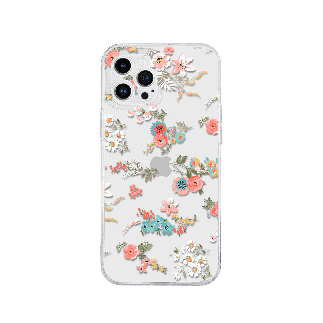 Ins Floral Phone Flower Protective Carcasă