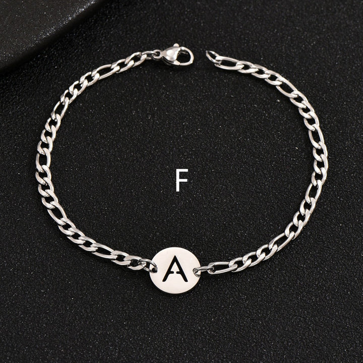 Simple Letter Titanium Steel Bracelet Special-interest Design