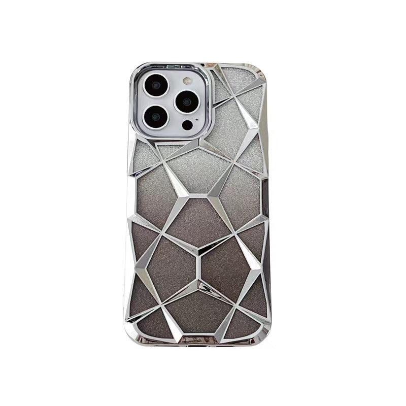 Gradient Electroplating Water Cube Phone Case