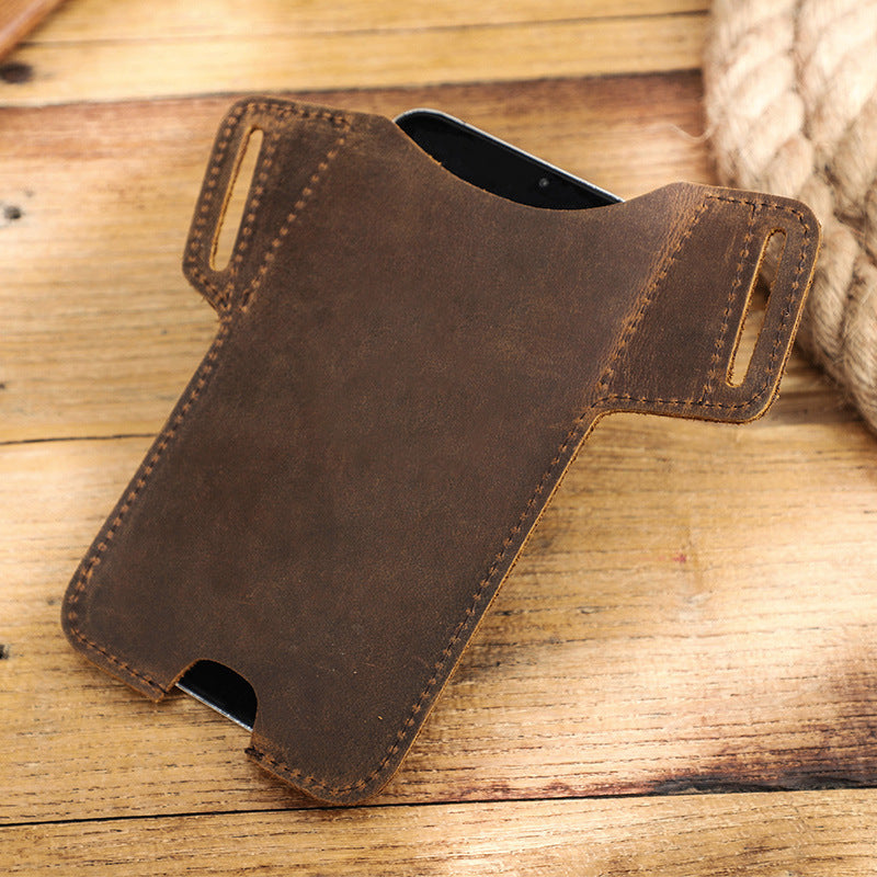 Crazy Horse Leather Belt Phone Case