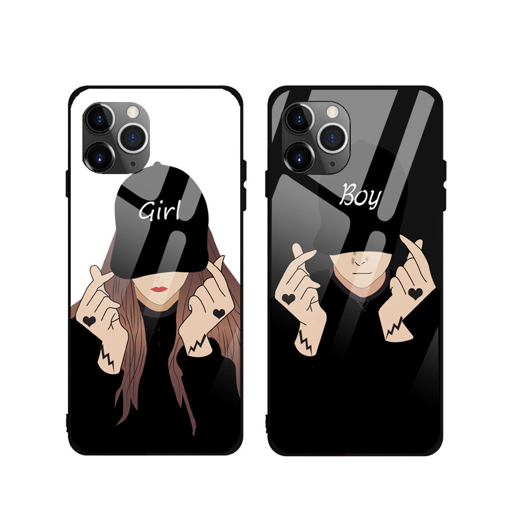 Suitable For Mobile Phone Shell Glass Tide Brand Personality