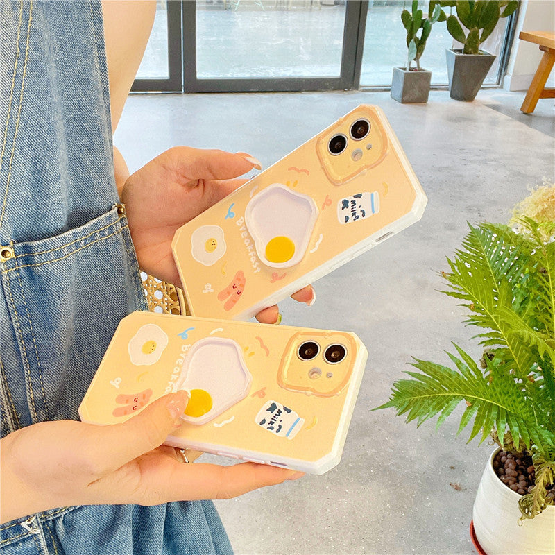 Creative Cartoon Rolling Egg Phone Case Anti-fall Soft