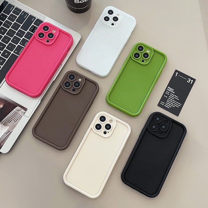 Solid Color All-inclusive Silicone Phone Case