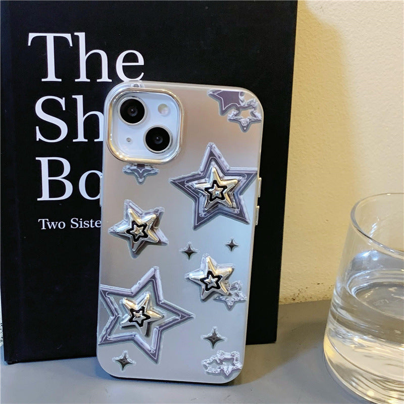 Electroplating Three-dimensional Sweet Cool Star Phone Case