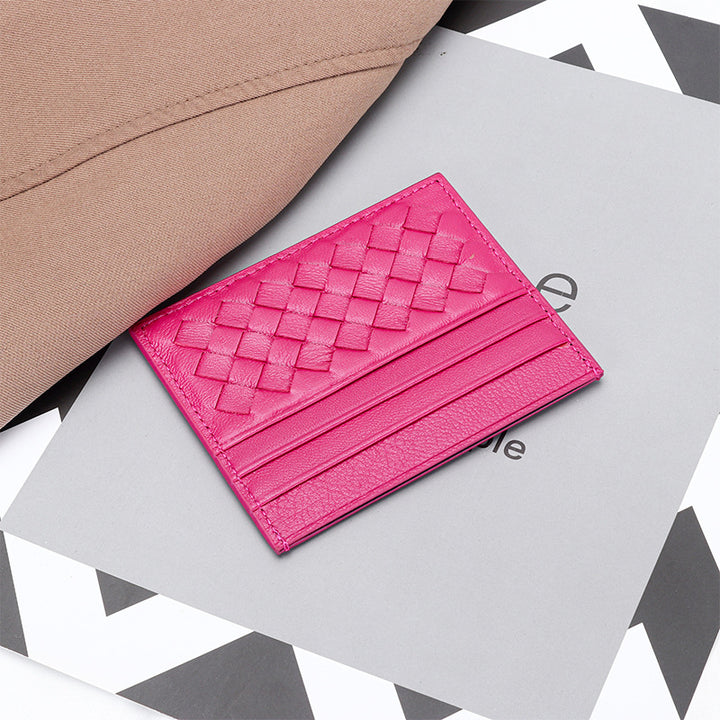 Women's Ultra-thin Mini Sheepskin Credit Card Cover