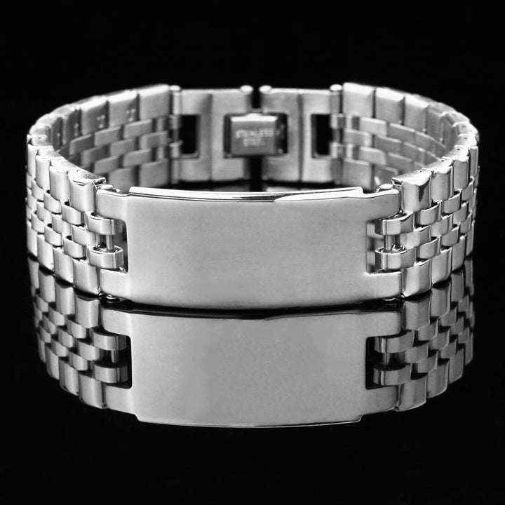 Fashionable Stainless Steel Curved Bracelet