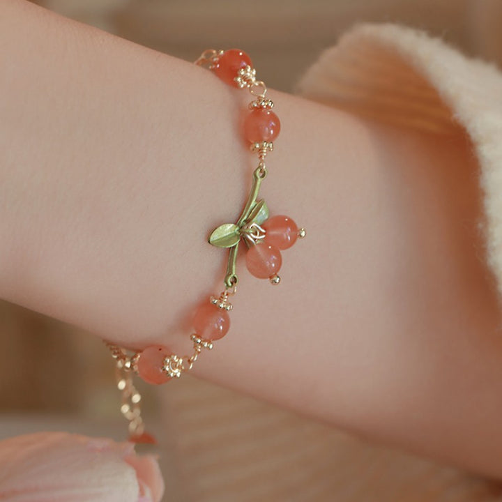 Mori Style Cherry Bracelet Antique Style