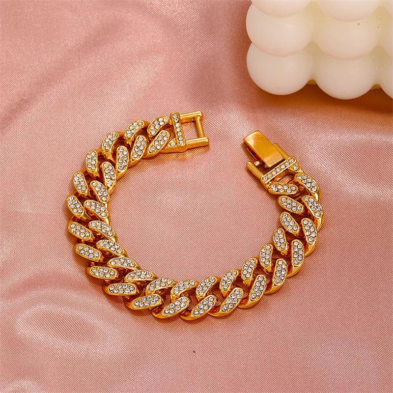 Diamond Cuban Punk Chunky Chain Hihop Bracelet