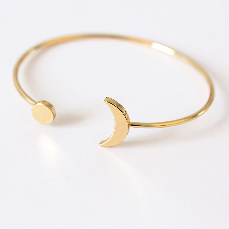 Women's Fashion Sun Moon Opening Adjustable Bracelet