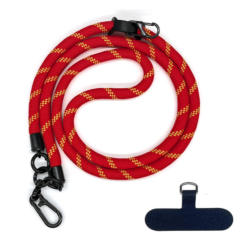 10 mm Climbing Rope Telefon mobil Garnitură Lankard Garnitură reglabilă Crossbody Telefon mobil curea cu Curea de cameră cu curea de cameră anti-pierdere a gâtului