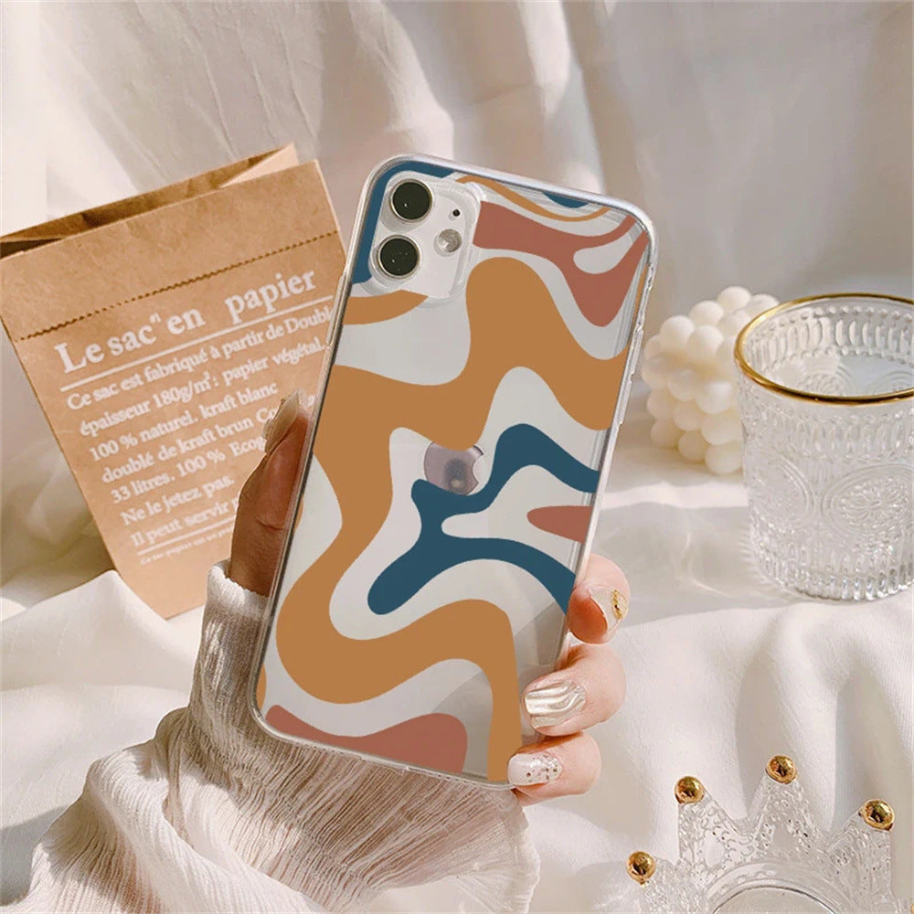 Striped Wave Transparent Phone Case