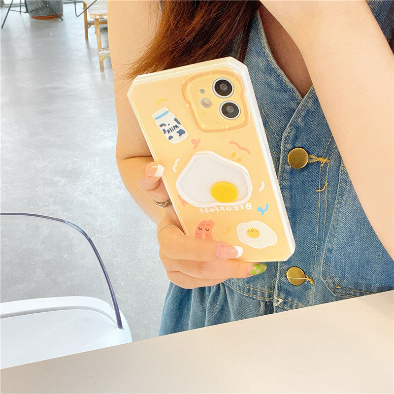 Creative Cartoon Rolling Egg Phone Case Anti-fall Soft