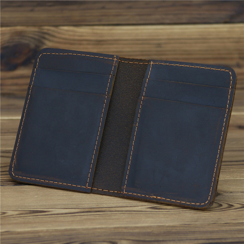 Men's First Layer Of Cowhide Card Case Pocket Simple