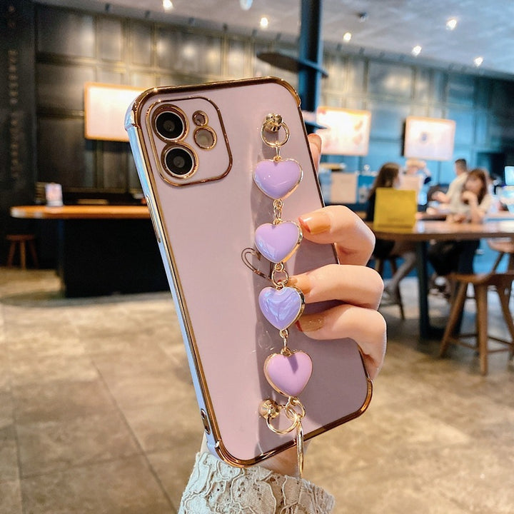 Electroplated Heart-shaped Mobile Phone Shell