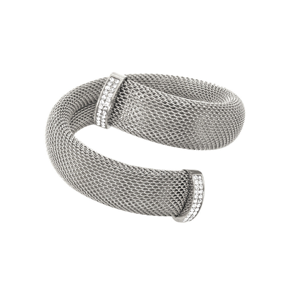 Women's Mesh Cross Stainless Steel Bracelet