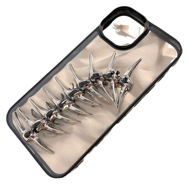 Blooming Three-dimensional Metal Fishbone Applicable To 14 Phone Case