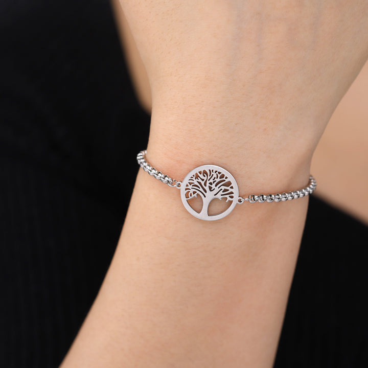 Style Hollow Life Tree Pendant Bracelet