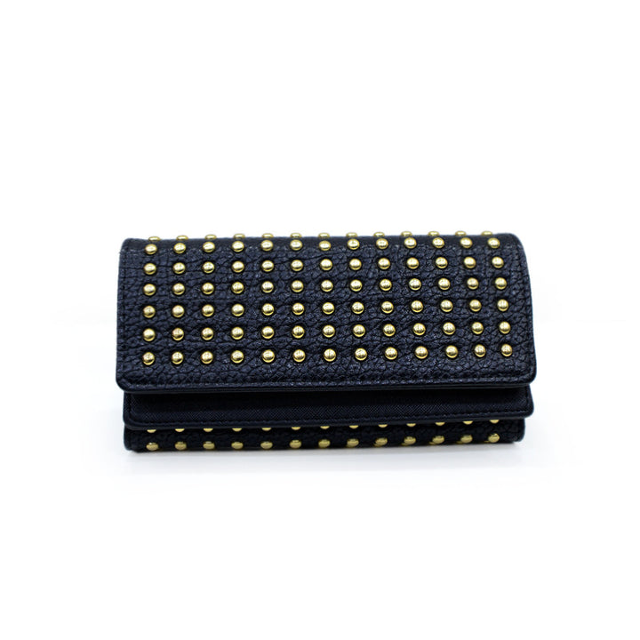 Women's Rivet Three-fold Wallet