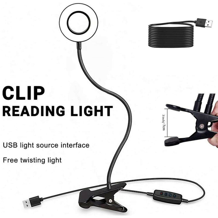 Clip pe lampa de birou LED LED ARM flexibil USB DIMMABIL STUDIU DIDMABIL LUMINA LUMINĂ NOAPTE