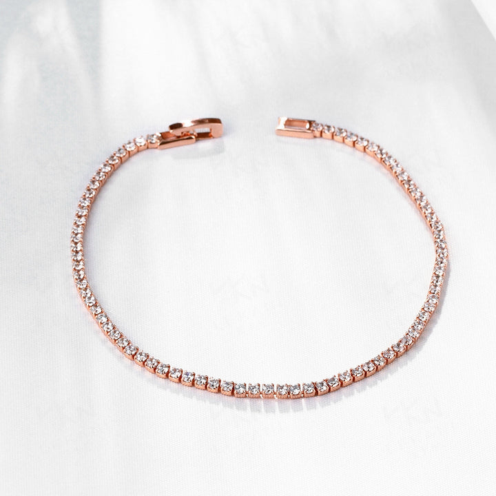 Fashion Women's Roman Copper-plated Gold Inlaid Zircon Bracelet