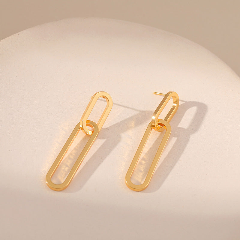 Women's Long And Simple Clip Earrings