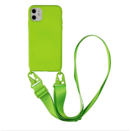 Compatible With Apple ,  Simple Solid Color Suitable For Back Mobile Phone Case Messenger Strap Shoulder Strap Lanyard