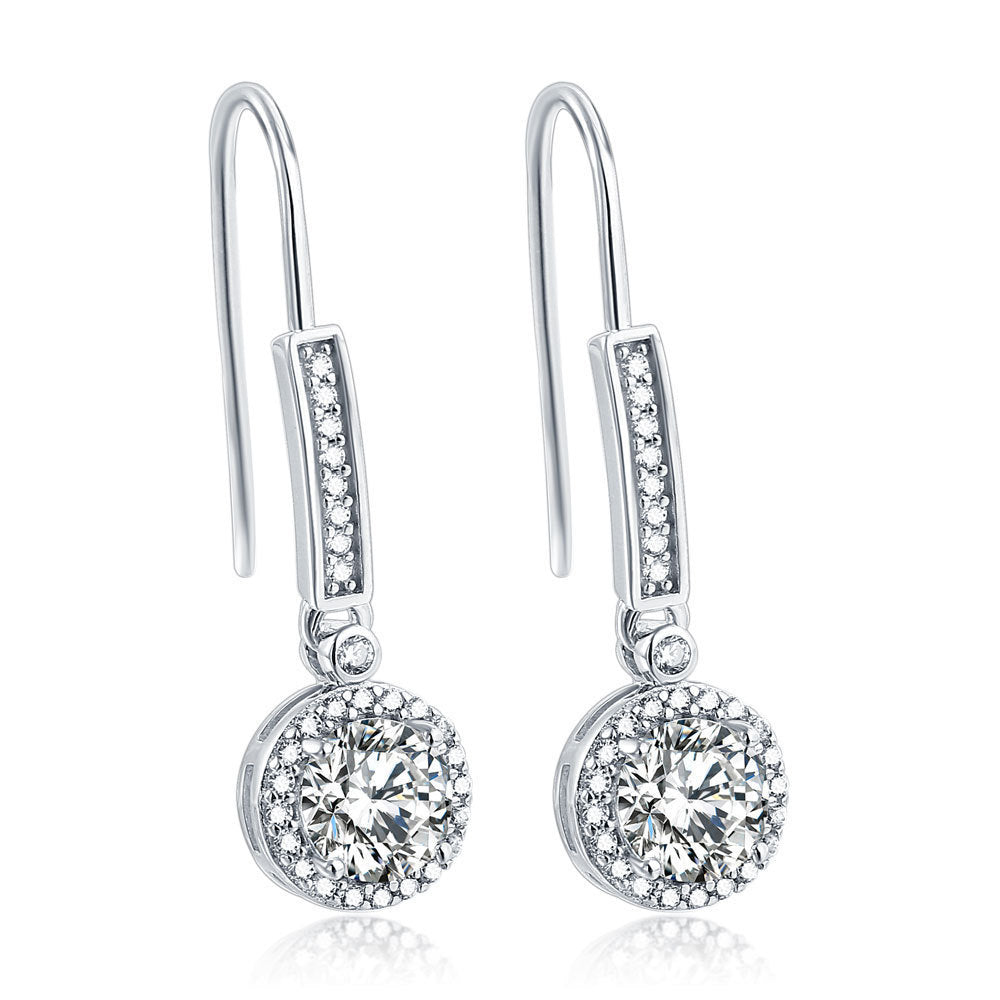 Women's Crown Heart-shaped Zircon 925 Sterling Silver Stud Earrings