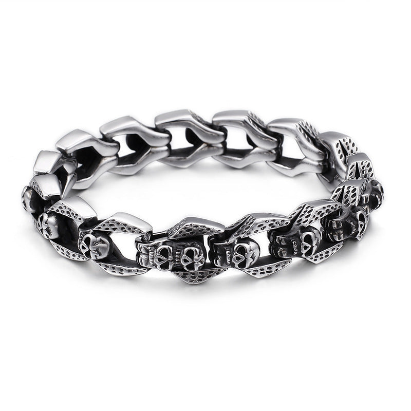 Punk Skull Stainless Steel Bracelet