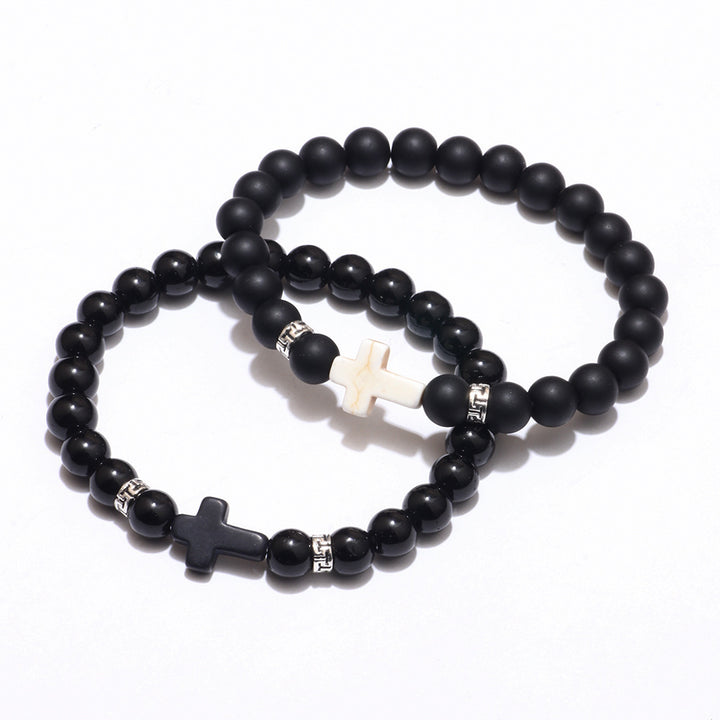 Natural Stone Bracelet Matte Black