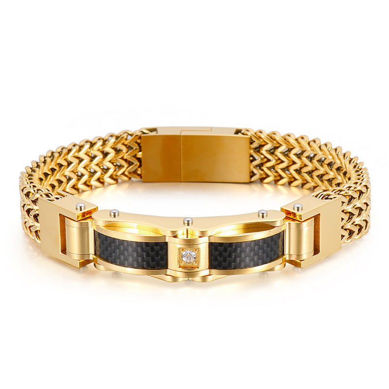 Fashion Creative New Gold Stainless Steel Men's Bracelet