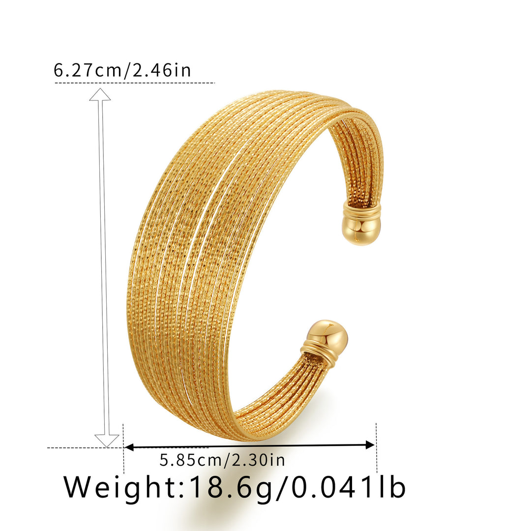 Women's Wide-brimmed Metal Feel Fashion Bracelet