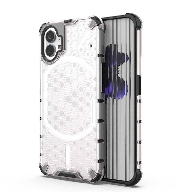 Honeycomb Drop-resistant Phone Case Transparent Creative Armor