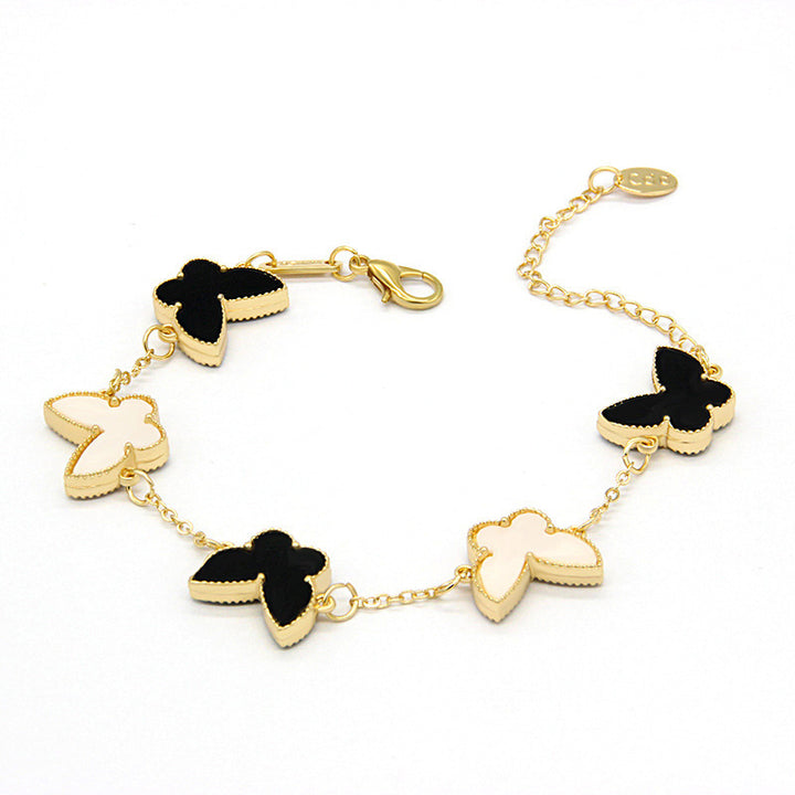 Double Sided Butterfly Heart Bracelet Fashion Bracelet