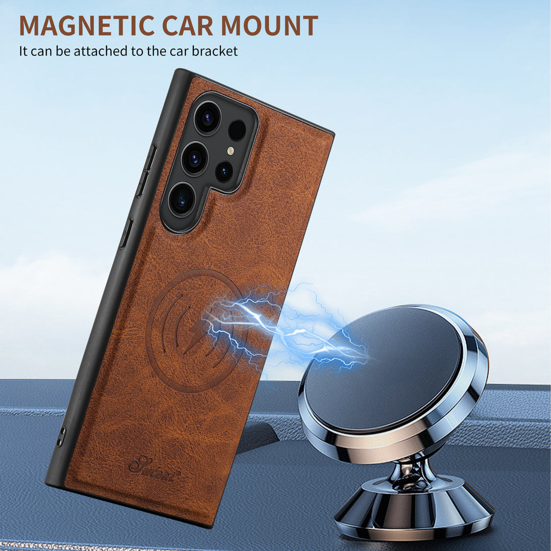 Two-in-unu telefon mobil telefon din piele Magnetic Card Suport