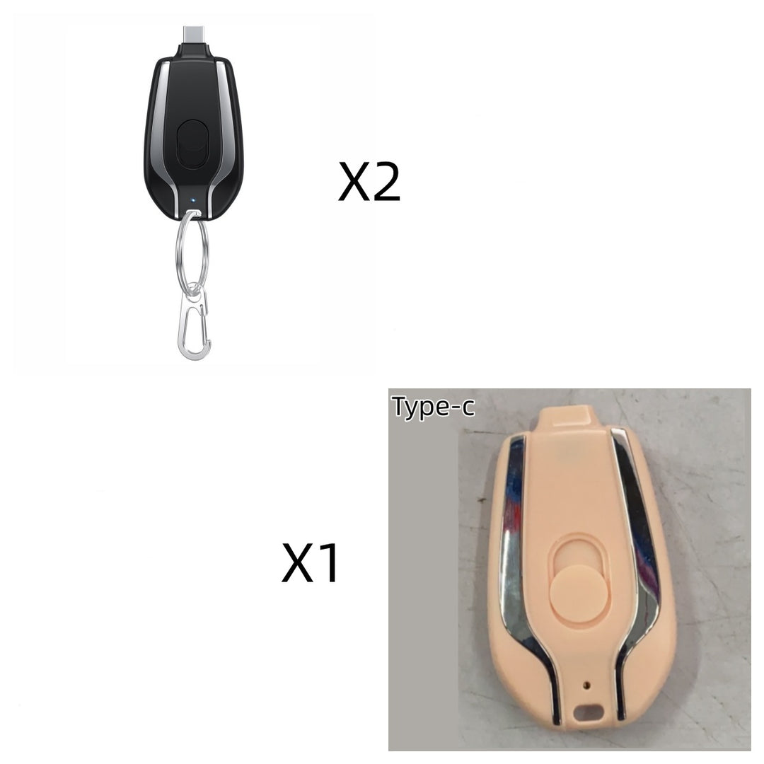 1500mAh Mini Power Pod Pod Cheychain încărcător cu tip-C ultra-compact mini pachete de baterii de încărcare rapidă de rezervă de rezervă