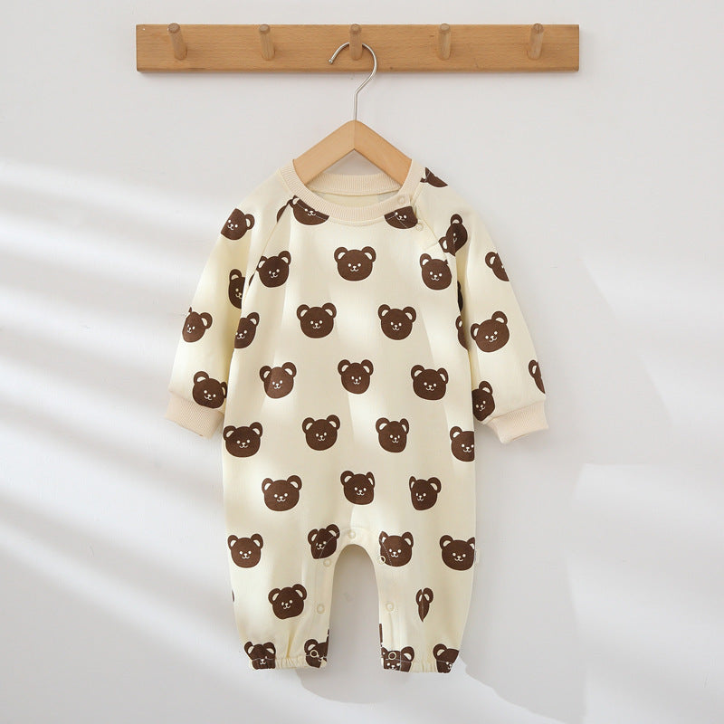 Cotton Baby Cartoon Print Romper