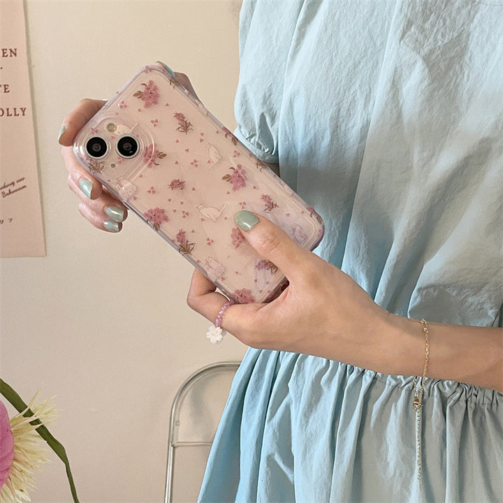 Floral Cat Suitable For 15 Promax1314 Phone Case 1112 Women