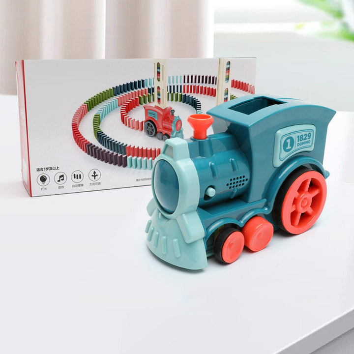 DOMINO TRAIN JOYS TOY JOYS PUZZLE A MAȘTE ELIBERARE AUTOMATĂ LICENȚIE LICENȚIE ELECTRIC BLOCELE